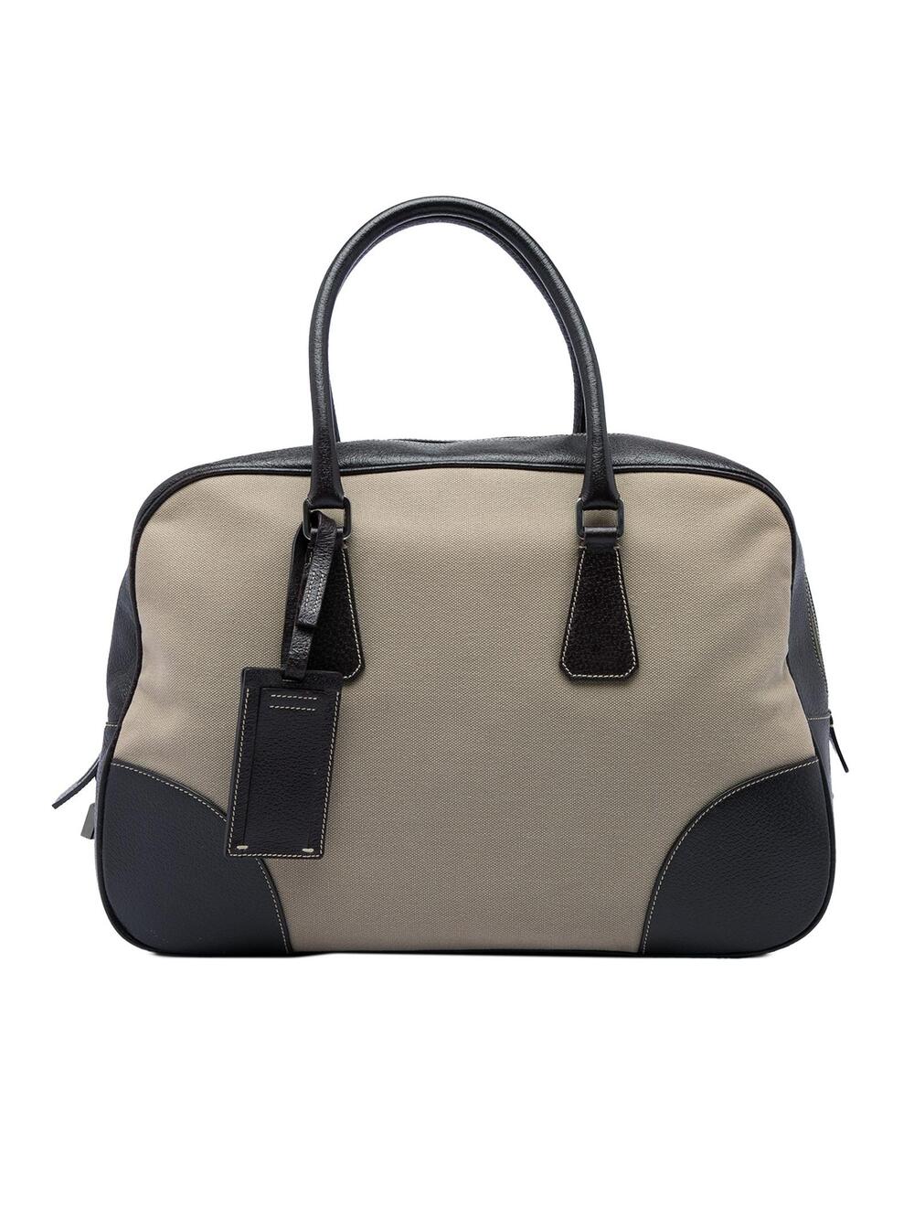 Prada Cinghiale Trimmed Canvas Canapa #368421P55B